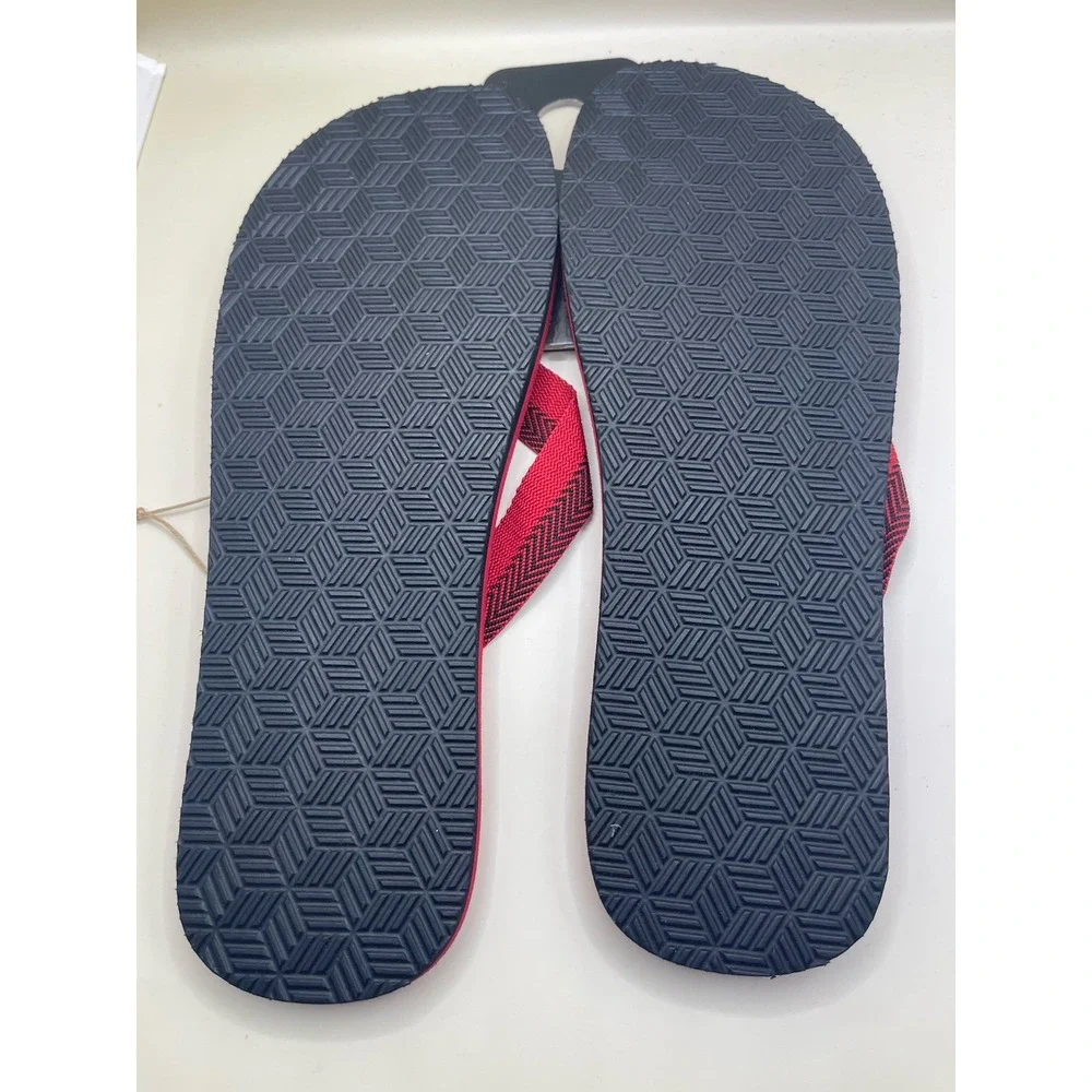 Adidas Men's Flip Flops Sandals Size 10 Red Black Sole NWT